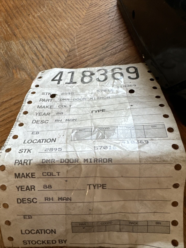 1988 Dodge Colt Right Side Mirror - Image 4 of 4