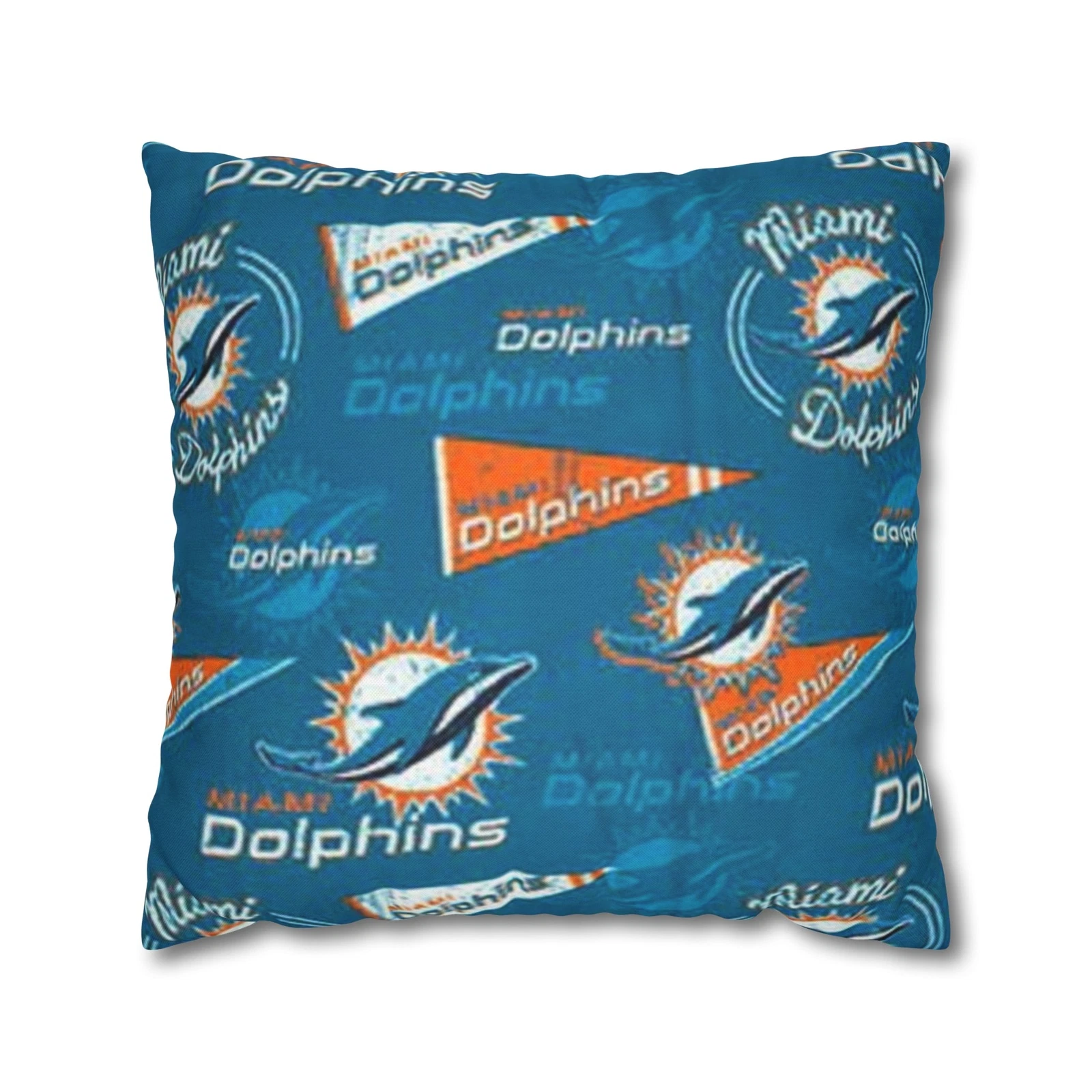 Miami Dolphins Spun Square Pillowcase