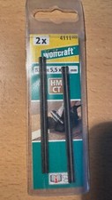 Wolfcraft Wendehobelmesser-Set - 4111000 - Hartmetall 2 St&uuml;ck f&uuml;r Hobel - neu