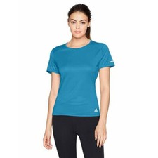 NWT Adidas Women's Run Tee Climalite Running T-Shirt Shock Cyan Small
