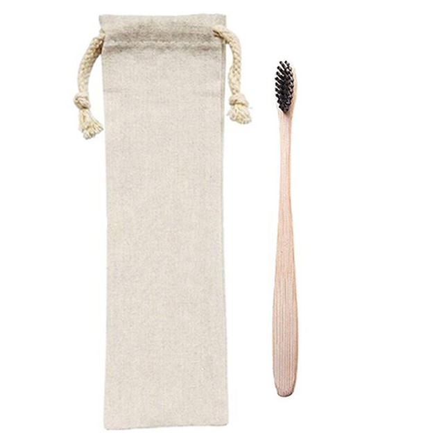 Bamboo Toothbrush Bags Organic Cotton Tooth Brush Travel Tote Storage B