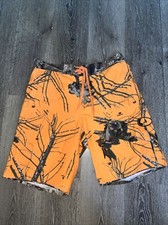 Mossy Oak Swimming Trunks Size Medium Orange Camouflage