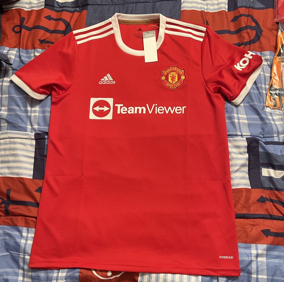 ウェア Manchester united home kit #17 2006-07 Manchester United Home Shirt Larsson #17 - 5/10 - (M)