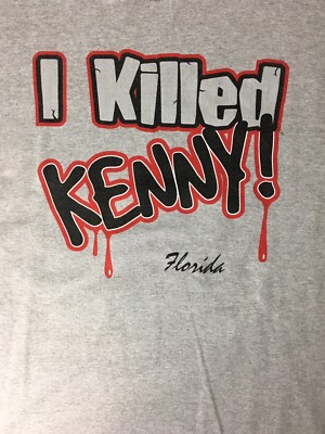RARE VTG 90's South Park  I Killed Kenny  Florida T-Shirt Men's SZ XL. USA Made
