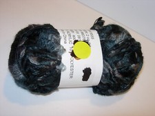 SCARF TAPE black gray DESIGNER CRAFTS KNITTING weaving YARN FIBER 2 OZ