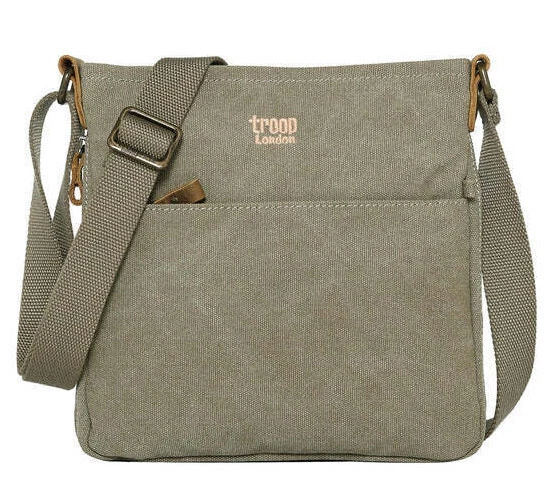 Troop London Unisex Classic Thick Canvas Cross Body Travel Shoulder Bag TRP0237 - Image 4 of 4