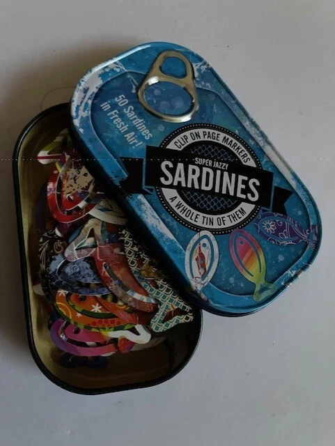 THAT COMPANY CALLED IF 50 SARDINE CLIP-ON PAGE MARKER Bookmark Accessory Stationery Reference Book Gift