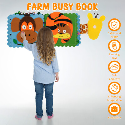 Baby Felt Books Montessori Toddler Activity Books Portable Felt