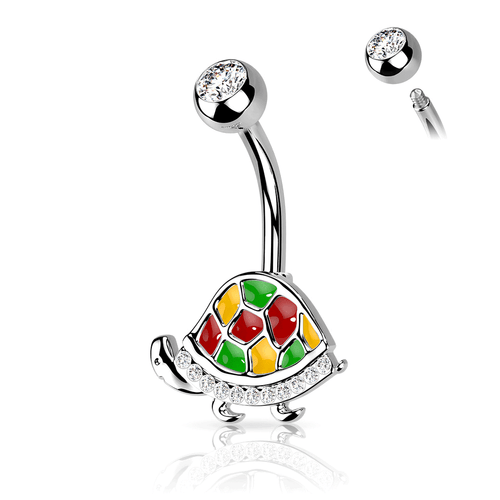 Tiny Turtle Belly Button Rings - Picture 7 of 7