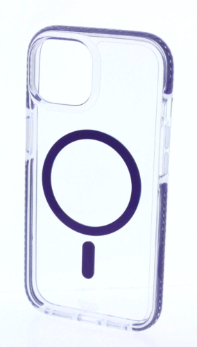 Tech21 Evo Crystal Case For iPhone 15 MagSafe Clear and Purple NEW - Picture 2 of 3