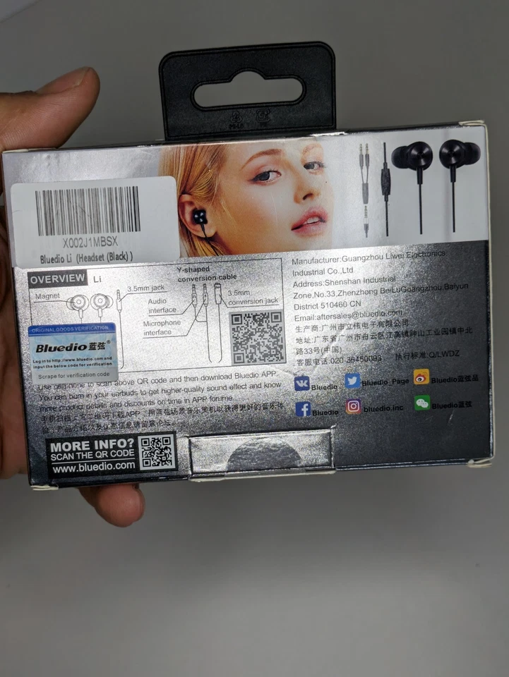 Bluedio Li Pro Wired Earphone HIFI Stereo Mic Headset 7.1 Virtual Sound - Image 3 of 3