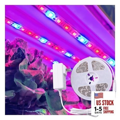 Full Spectrum LED Grow Light Tape, 11.8 ft Flexible Strip Kit for Indoor White