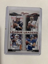 Panini 2011 Prestige League Leaders Insert #23 Brady Brees Manning Eli Manning