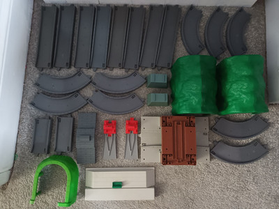 Tomy Vintage 1993/2004 grau Schienen & Zubehör Konvolut x 23 Teile
