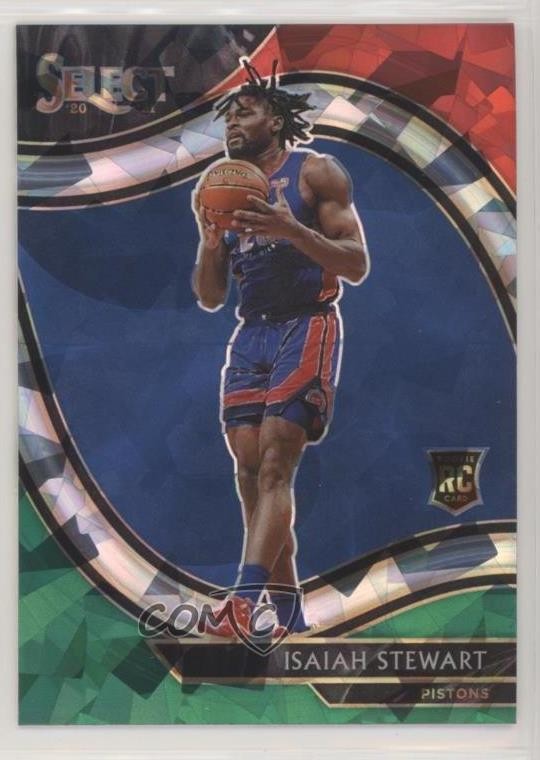 2020 Select Courtside Red White Green Cracked Ice Prizm Isaiah Stewart #285 1u6