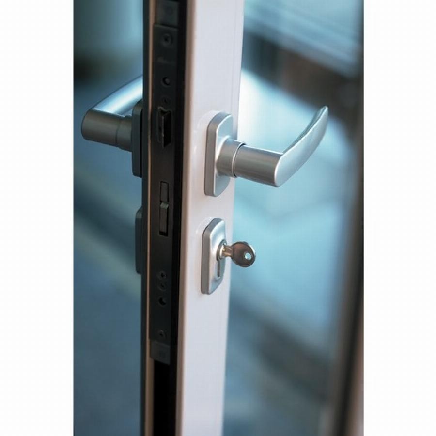 Béquille double Hera FAPIM en aluminium gris pour profilé de 40 à 55 mm
