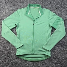 Rapha Jersey Men's Medium Green Classic Long Sleeve Wool Blend Full Zip Cycling 