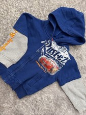 Disney Cars Lightning McQueen Boys Zip Up Hoodie with Pockets Size 2T