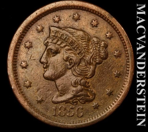 1856 Braided Hair Large Cent — photo from the most recent tracked eBay sale