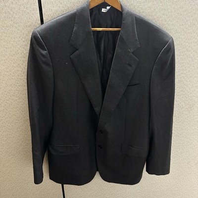 Brioni Augusto Sport Coat Men 44L Gray Nail Head 2 Button Suit Jacket Blazer