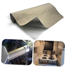 Titanium Adhesive Backed Exhaust Heat Shield tape 24'' X 24'' for Wall Behind