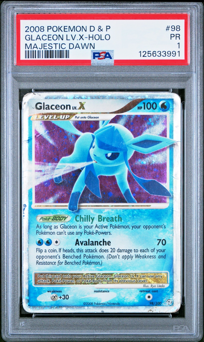 Buy Glaceon LV.X 98/100 Majestic Dawn Holo online | eBay