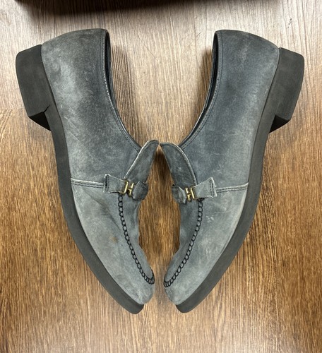 Vintage Hush Puppies Slipper Halbschuhe Rauch Wildleder Herren 8,5 Rockibilly USA OVP - Bild 4 von 9