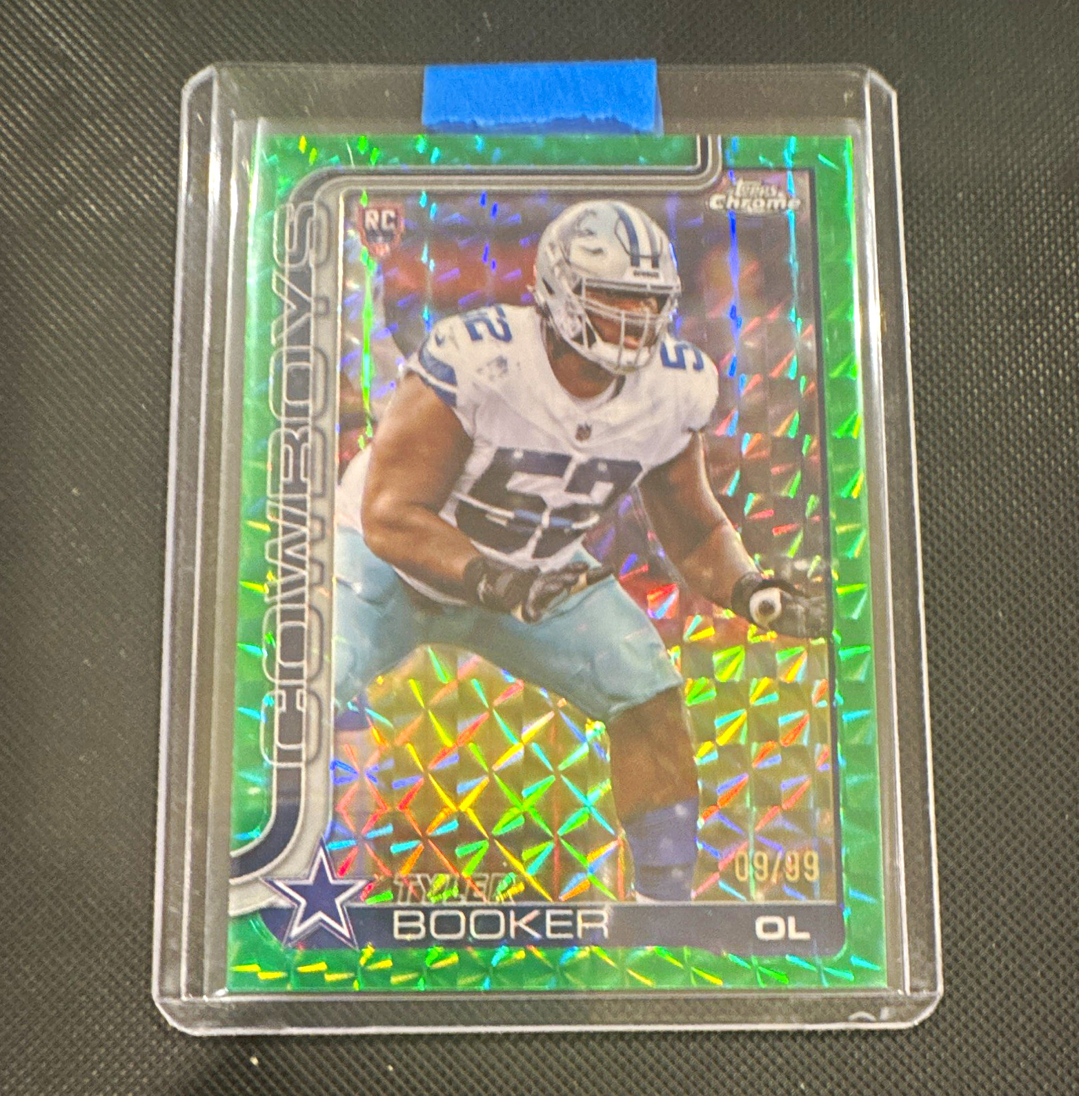 2025 Topps Chrome Tyler Booker #381 Green Geometric Rookie RC /99 Cowboys