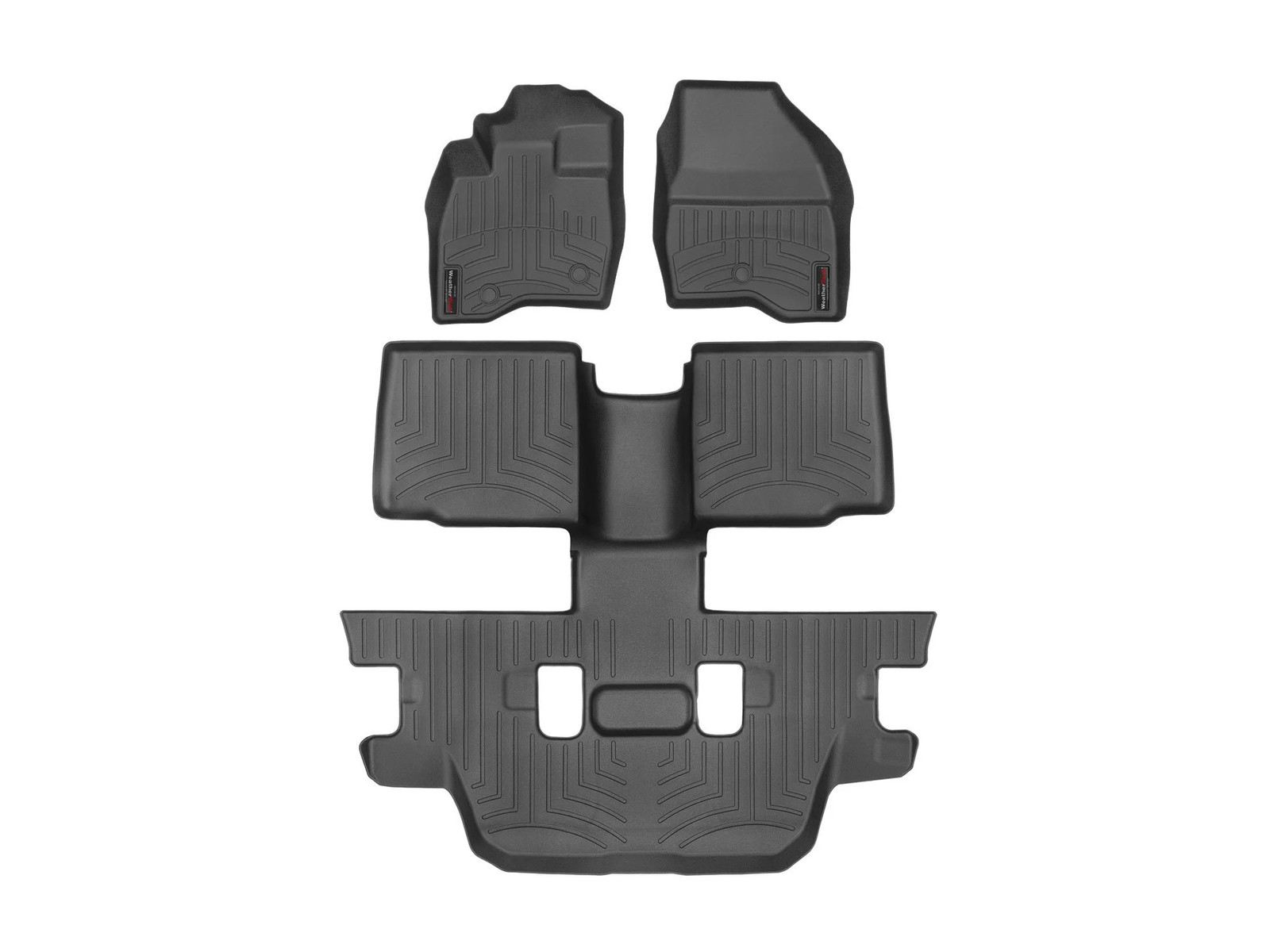 WeatherTech FloorLiner for 2017-2019 Ford Explorer - Full Set, Black