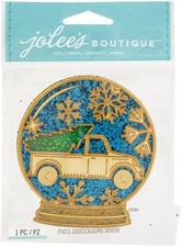 3 Pack - Jolee's Boutique Adhesive Laser-Cut Wood Embellishment-Snow Globe - 860