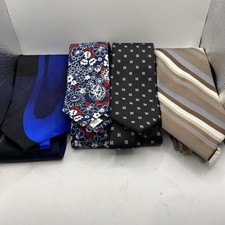 Lot of 4 Designer Men's Silk Neckties Calvin Klein DiMoggio Bar III EUC Look 