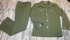 DISCO SUIT VTG 70s ROCKABILLY HIPSTER WIDE LEG JACKET PANTS LEISURE POLY MEN S M