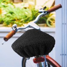 Imitation Sheepskin Bicycle Seat Cover Removable Sponge Padding White Univ... Imitation Sheepskin Bicycle Seat Cover Removable Sponge Padding White Univ...