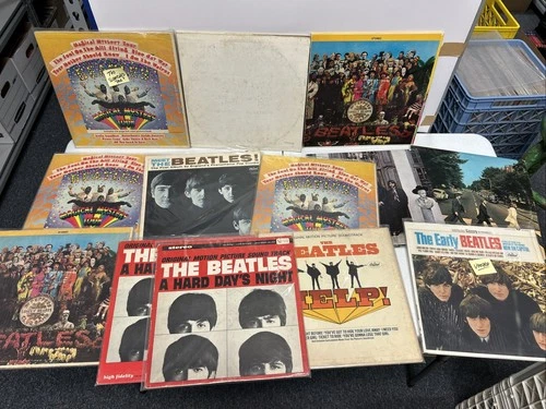 Beatles Vinyl Lot Of 15! Poor Scratched, Abbey, Sgt. Pepper, Meet The Beatles