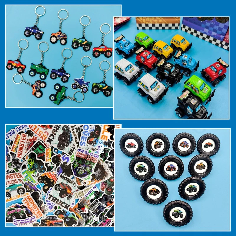 110 Pcs Monster Truck Favors Cars Birthday Party Gift Bags Candy Bags Loot Bags - Image 4 of 4