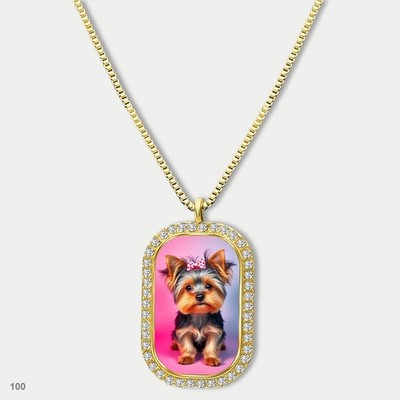 Gorgeous Cute Yorkie Yorkshire Terrier Dog Fashion Pendant Necklace Chain Printe