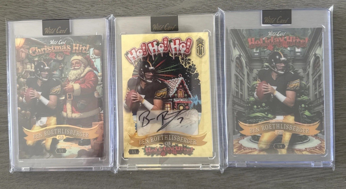 Ben Roethlisberger Steelers 3 Card Lot - 1/1 true auto , 1/1 and 1/4 HOF future