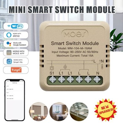 Moes WLAN 16A Modul Unterputz Mit Strommessung Mini Smart Lichtschalter Relais.