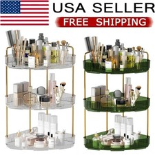 3-Tier Corner Makeup Organizer Skincare Storage Cosmetic Bathroom Counter Shelf