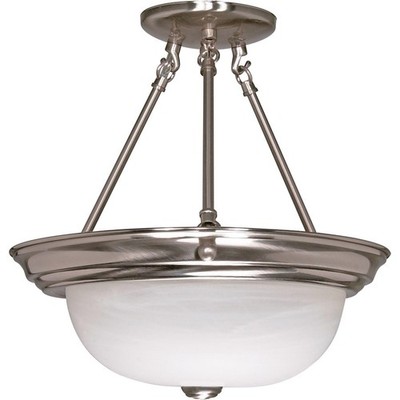 Nuvo Lighting 2 Light 13'' Semi-Flush Alabaster Glass - 60-201