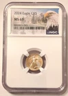 2024 American Eagle $5 Gold Coin! 1/10 Troy oz. Gold NGC Certified MS 69 Ser#093