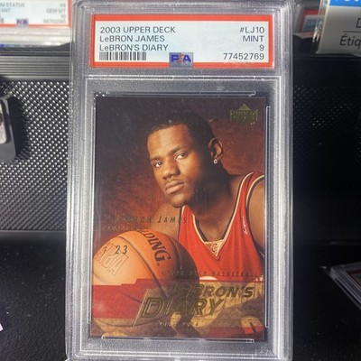 2003 LeBron James Diary Upper Deck #LJ10 MVP LEGEND CHAMP PSA 9 Nice! Rc Rookie