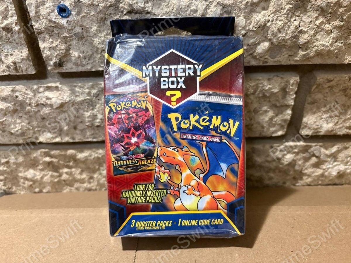 Pokemon TCG Mystery Box 3 Booster Packs + Online Code Card, Sealed Pokemon TCG Mystery Box 3 Booster Packs + Online Code Card, Sealed