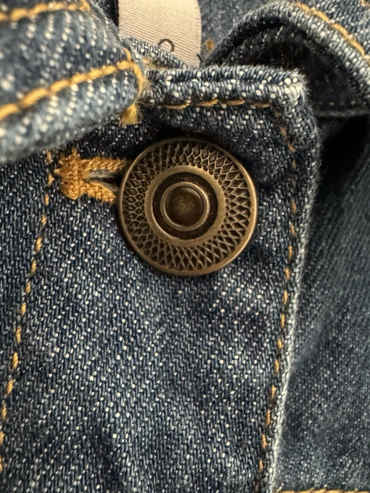 BRAVISSIMO Jacket Women's 18 Blue Denim Button-Up Roll-Up Curvy Jean Jacket - Image 2 of 4