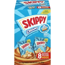 SKIPPY Creamy Peanut Butter Individual Squeeze Packs, 1.15 oz 64 Individual Pea