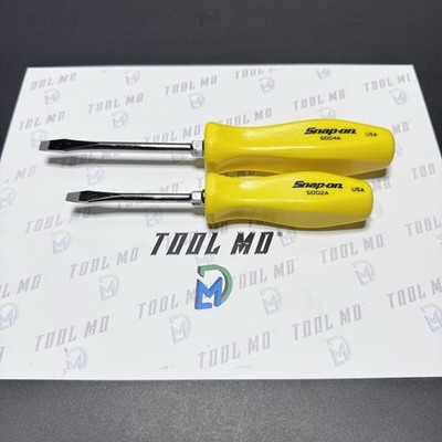 Snap-on Tools RARE NOS CLASSIC YELLOW Hard Handle Screwdriver Set SDD4A SDD2A