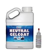 Fiberglass Supply Depot Neutral Gelcoat No Wax Gallon with 60cc Hardener MEKP 