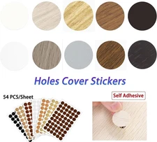 54 PCS/Sheet Self Adhesive Screw Holes Cover Stickers Hole Furniture Protector