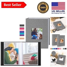Compact 2-Pack 4x6 Photo Album with 100 Pockets - Linen Cover for Children