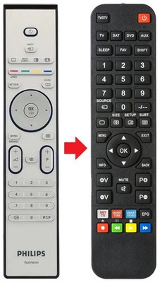 Fernbedienung geeignet für PHILIPS 42PFL7862D/10